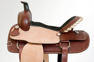 Comfytack Western Horse Ranch Roping Cowboy Saddle Leather Tack Set Brown/Tan